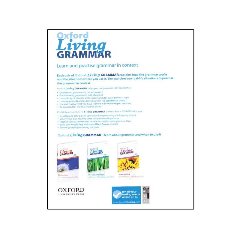 کتاب Oxford Living Grammar Pre-intermediate اثر Mark Harrison انتشارات اشتیاق نور
